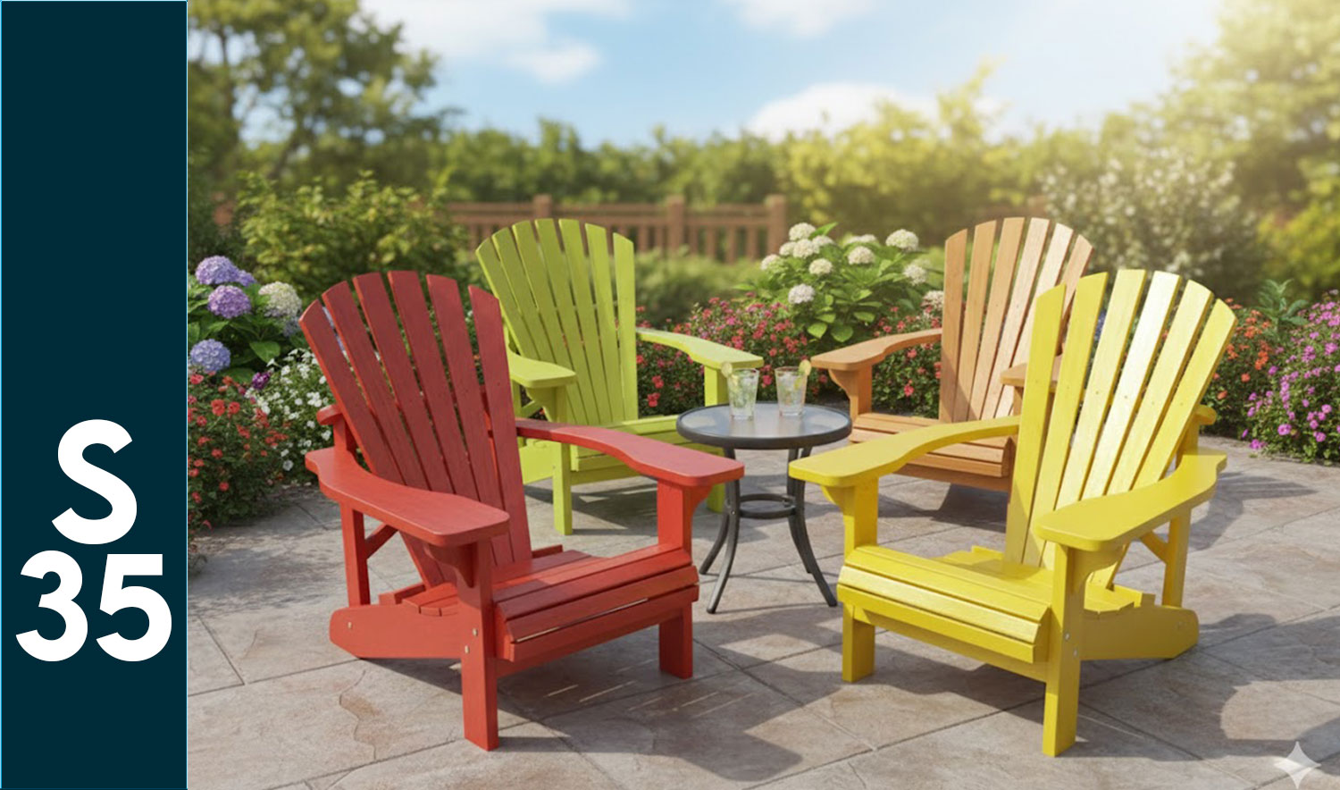 S35 Dış Mekan Ahşap Şezlong Koltuk - Amsterdam